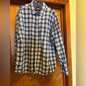 Casual Blue and White Checkered Shirt